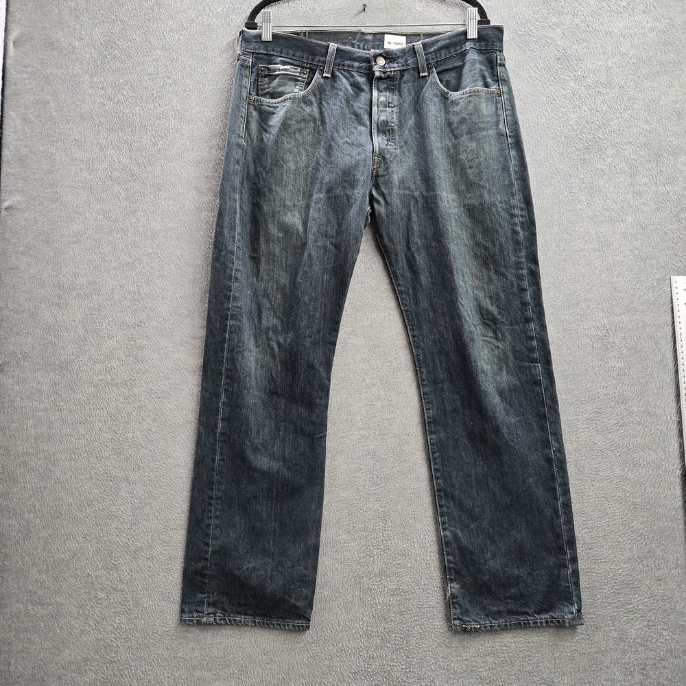 Levi's 501 Men Jeans 34X30 Blue Denim Original Fit Straight Leg READ